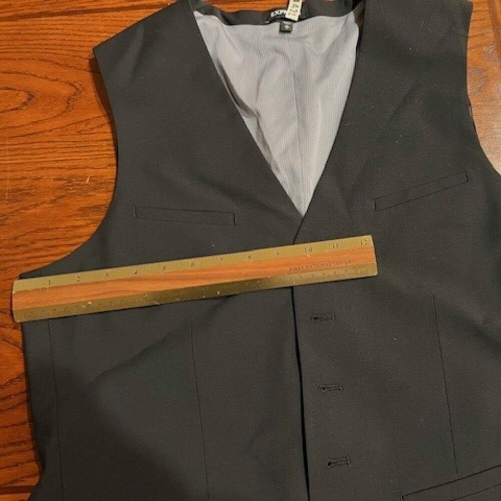 Black Men's Express vest size medium - Picture 3 of 4